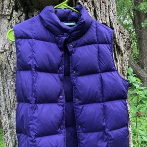 Goose-Down, Vintage LL Bean Puffy Vest in Purple